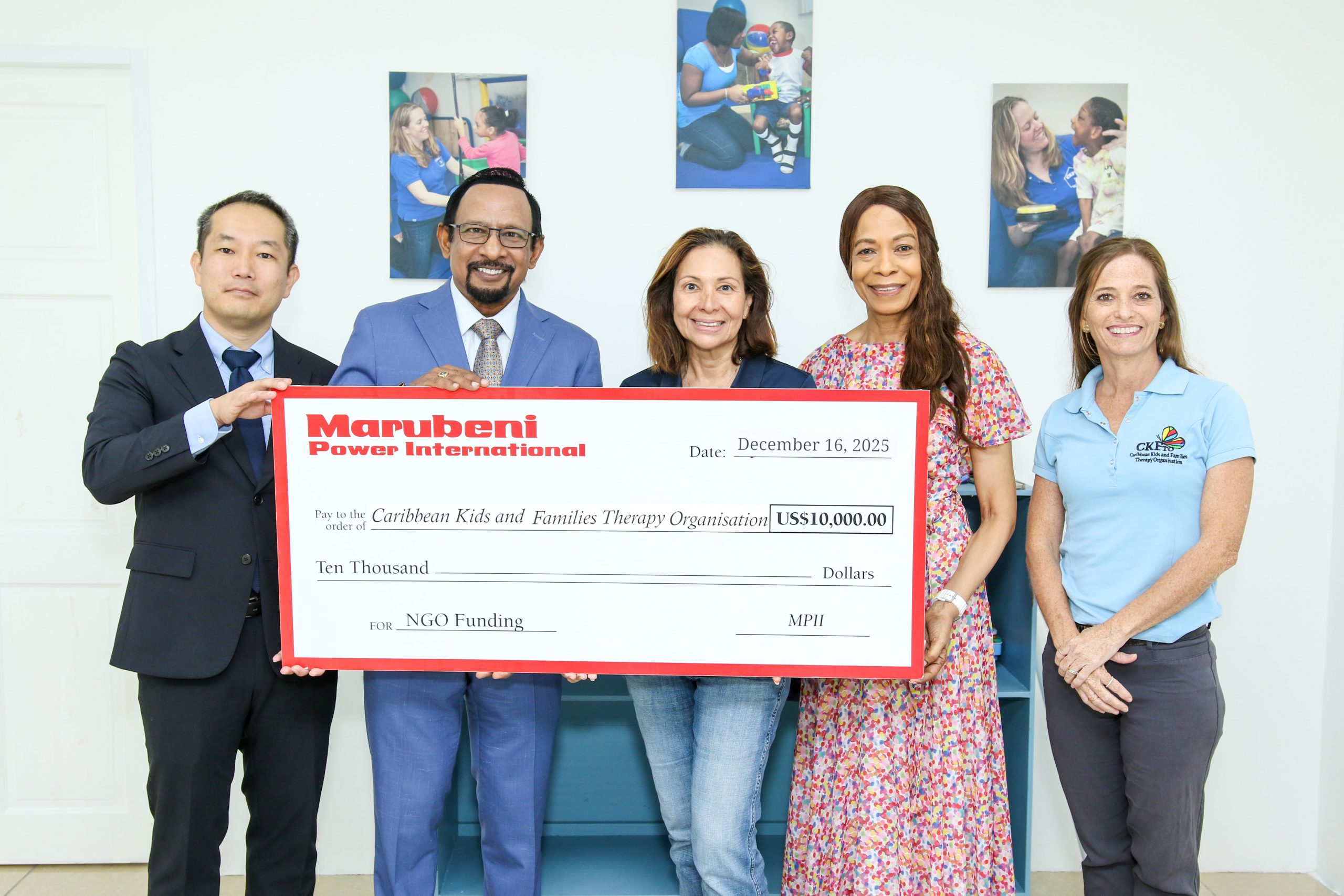MARUBENI FUNDING HELPS EQUIP CKFTO’S CHAGUANAS THERAPY CLINIC