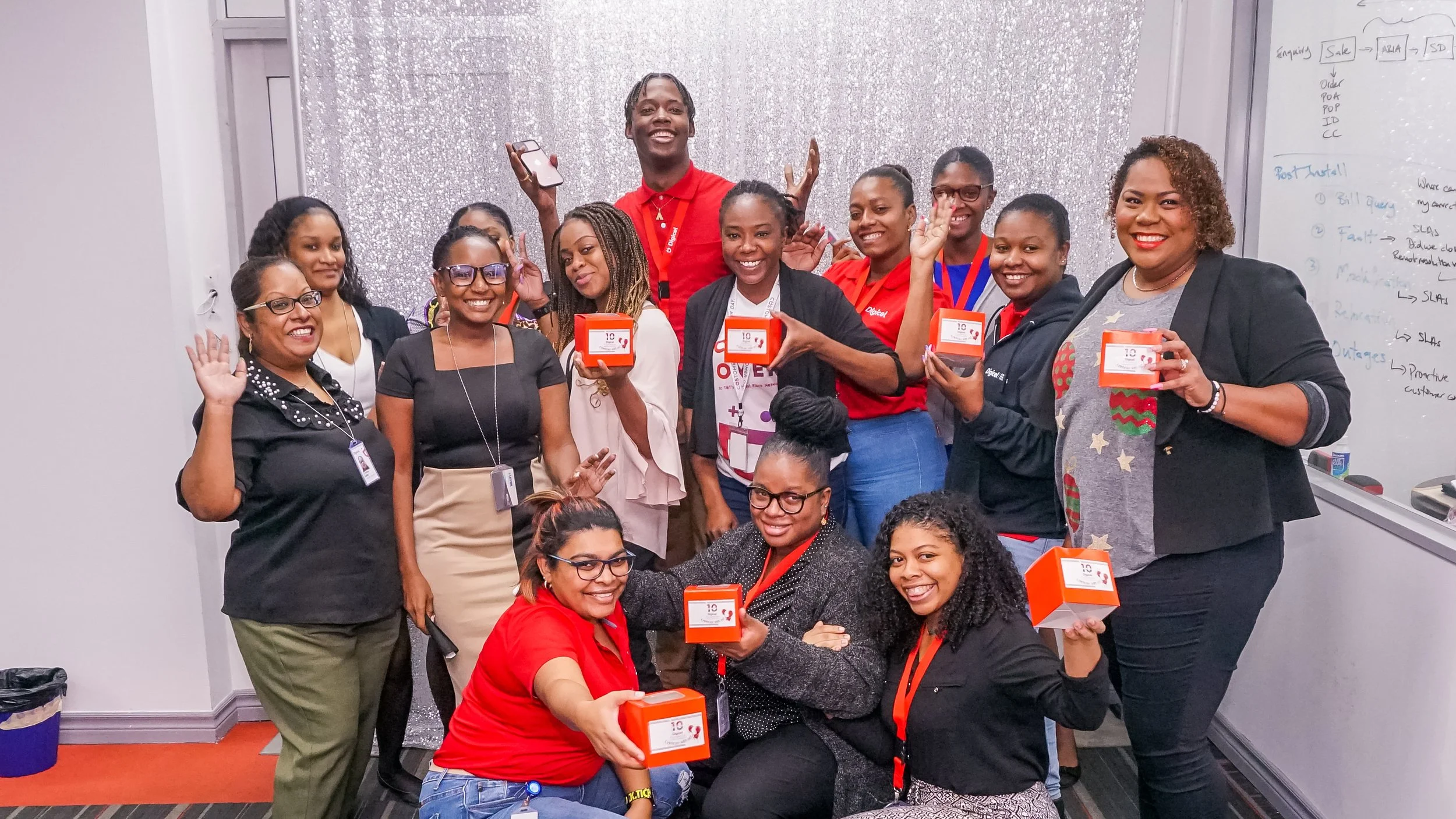  The Foundation’s 10th Anniversary celebration was filled with activities for staff including cake, party games and tokens. One key highlight of the day was the launch of the Red Army – staff volunteers who will be involved in community outreach activities supported by the Foundation. 