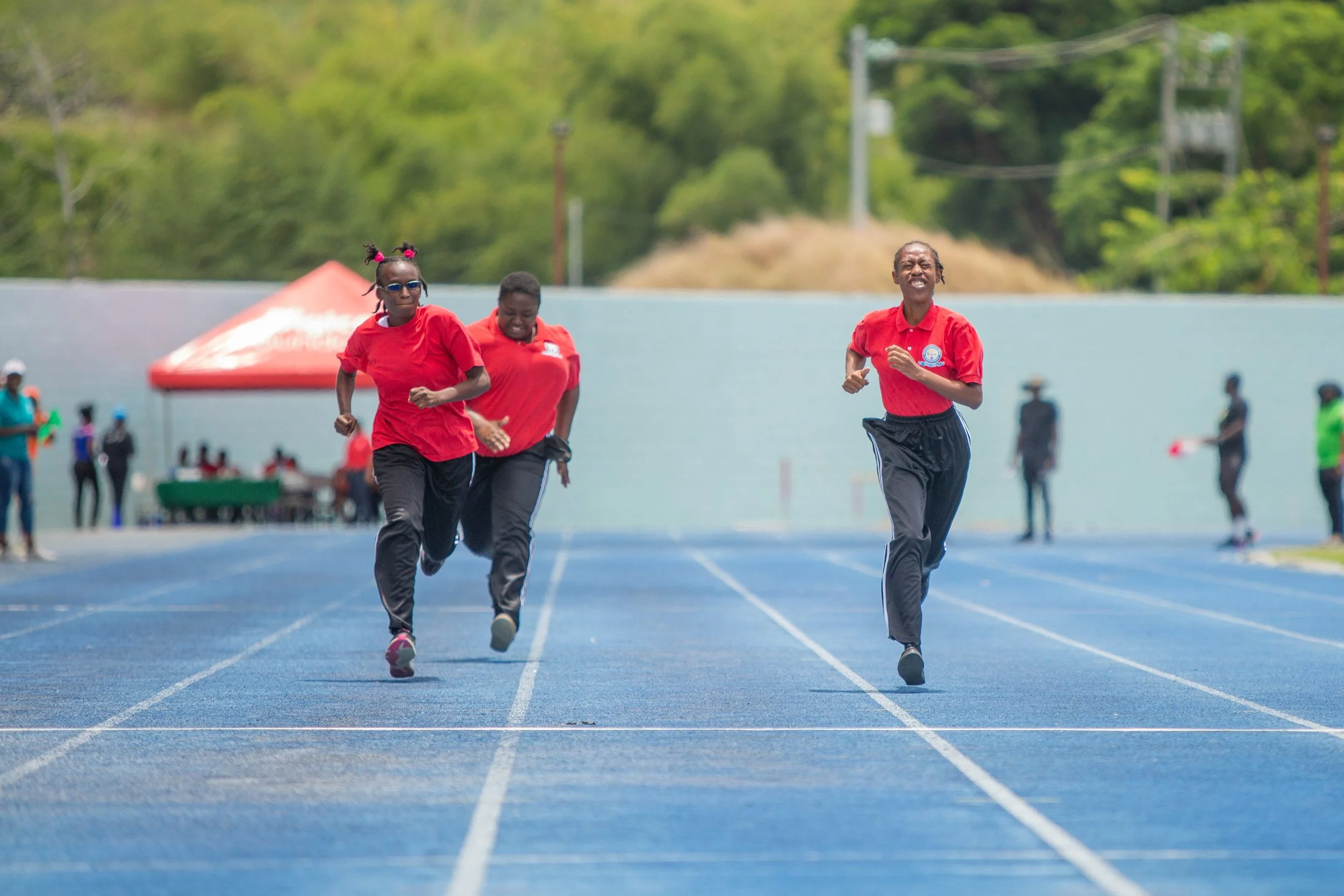 Giving it their all ! Participants persevere through their race during the Tobago leg of the Special Olympics T&T (SOTT) National Games 2024 on Thursday 16th May at the Dwight Yorke Stadium.