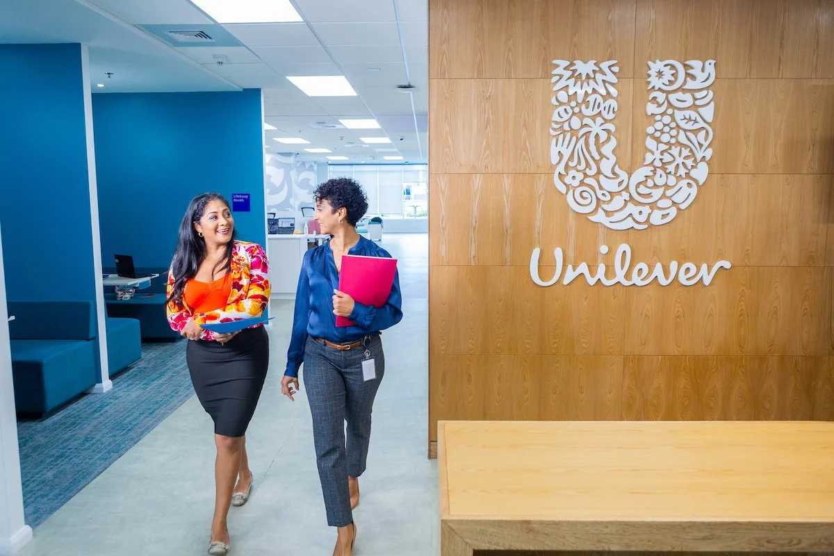 (L-R) Jade de Vert, Human Resources Country Lead and Ginelle Lambie, National Finance Manager, at the new UCL headquarters at Albion Plaza, Victoria Avenue, Port of Spain.