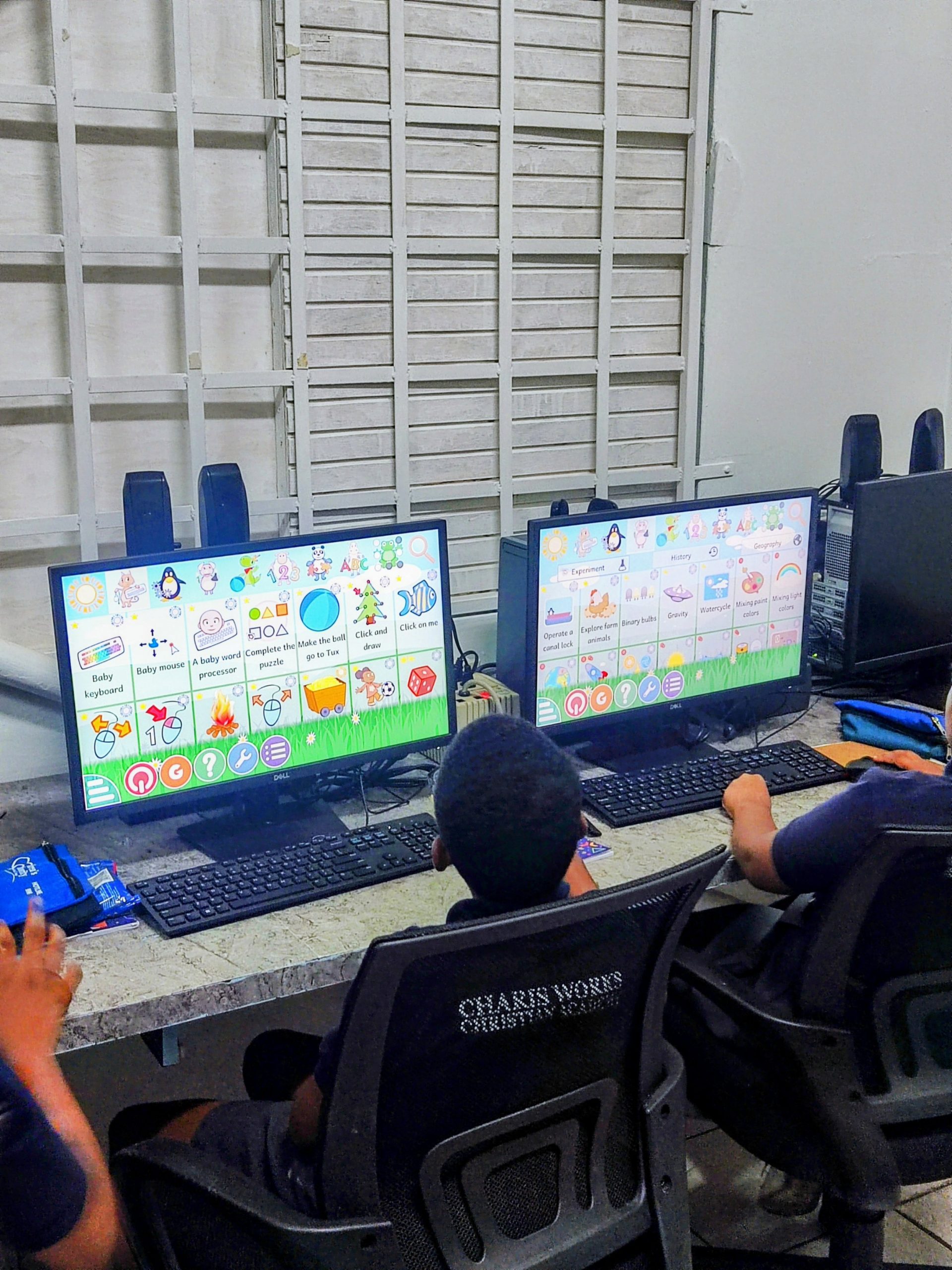 Students use the Innovation Lab at Charis Works Academy