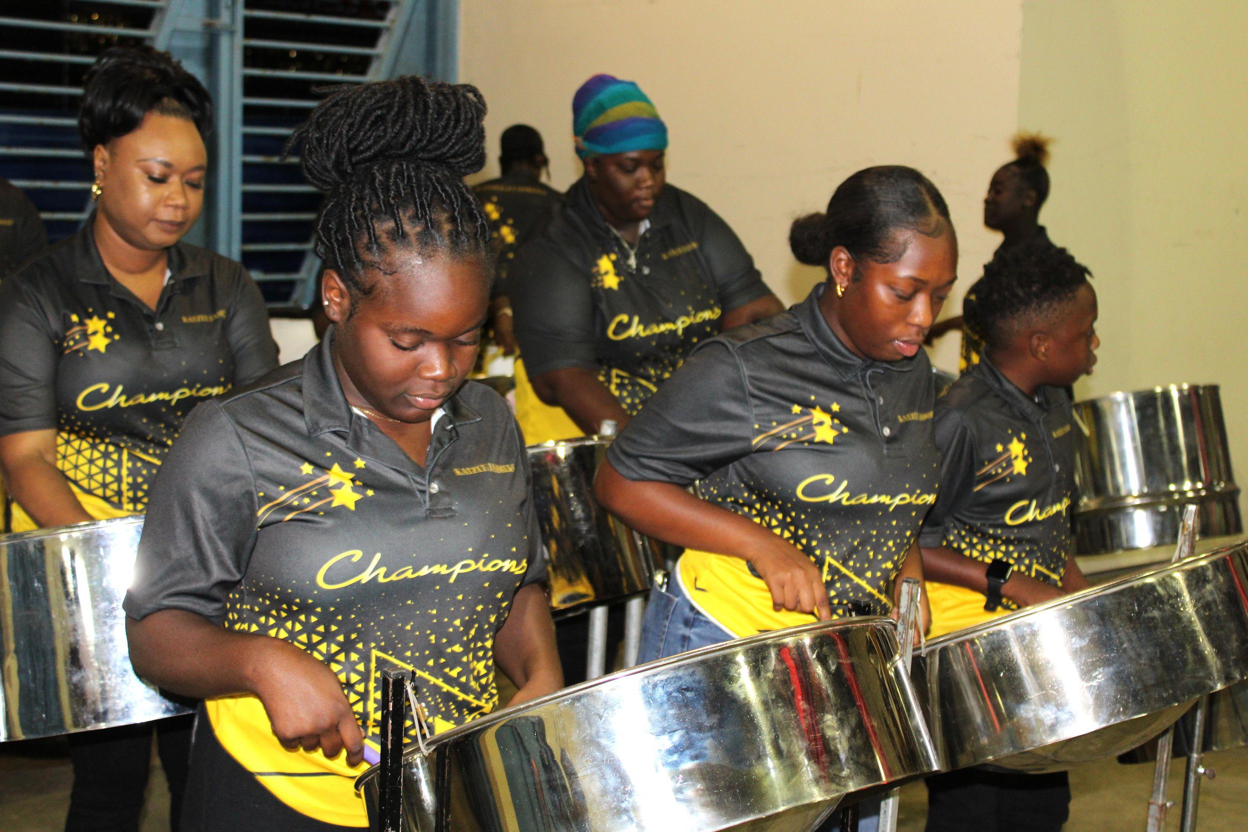  Youth from the Katzenjammers Steel Orchestra in Tobago perform at the launch of the Panyard’s Technology in Education (TIE) Centre earlier in 2024. 
