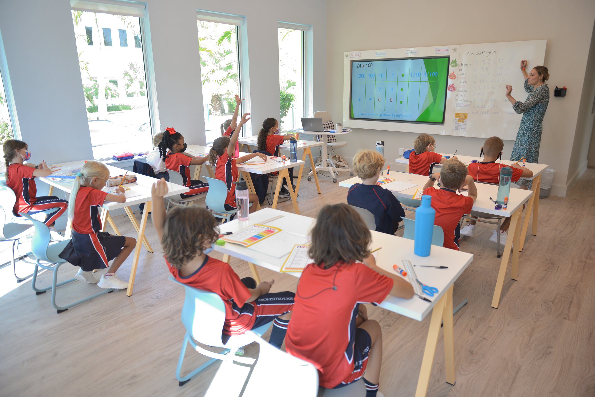 The classroom in action at King’s College School, The Bahamas.