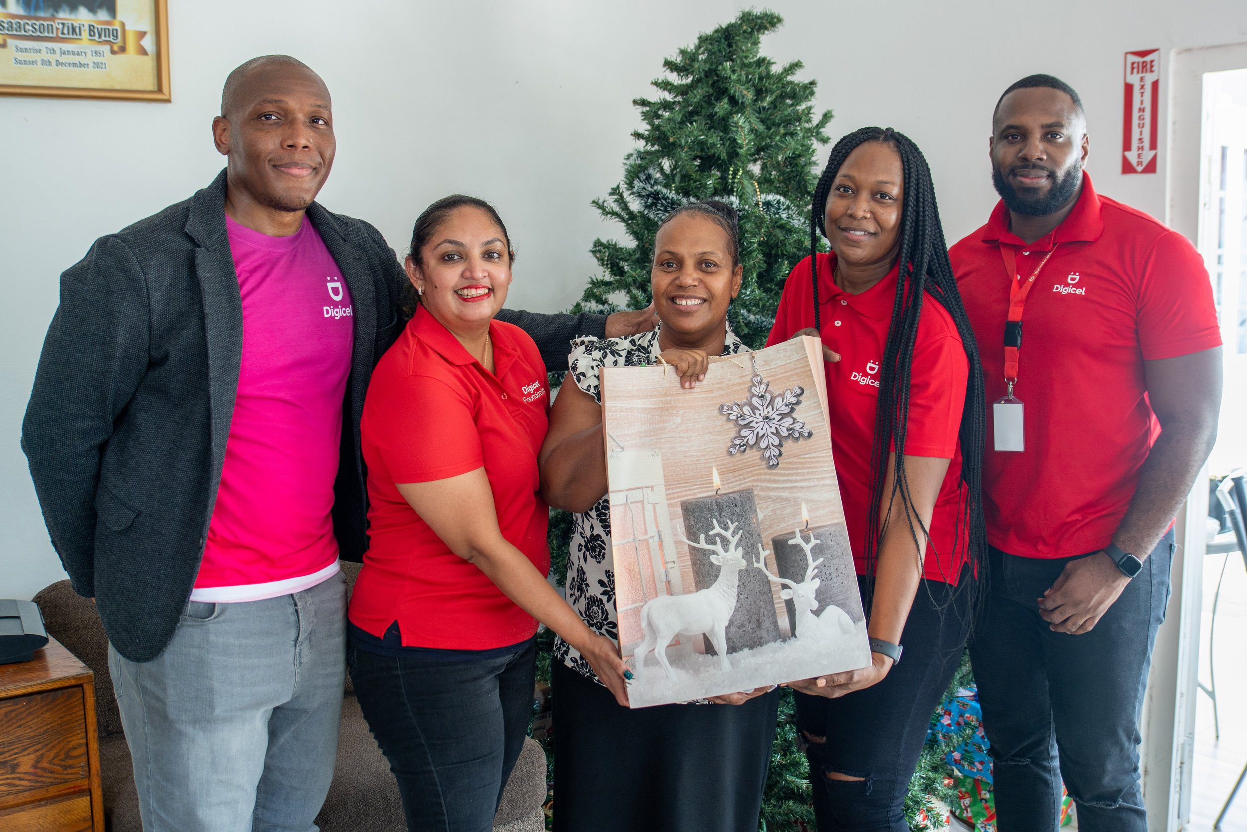 Members of Digicel’s Internal Audit Team and the Digicel Foundation donated Christmas gifts valued at $10,000 to Raffa House Children’s Home on December 19, 2023.